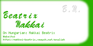 beatrix makkai business card